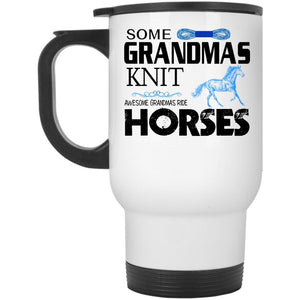 Awesome Grandmas Ride Horses Cup, Gift For Grandma Mug (Travel Mug)