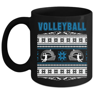 Volleyball Coffee Mug, Christmas Family Holiday  Coffee Cup