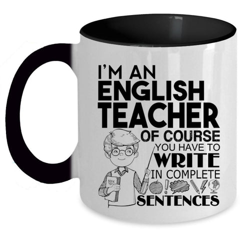 Awesome English Teacher Coffee Mug, I'm An English Teacher Accent Mug