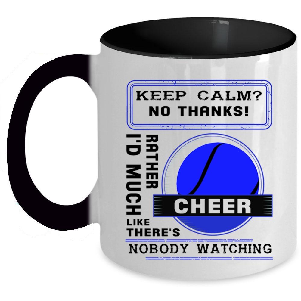 Awesome Cheerleader Coffee Mug, I'd Much Rather Cheer Accent Mug