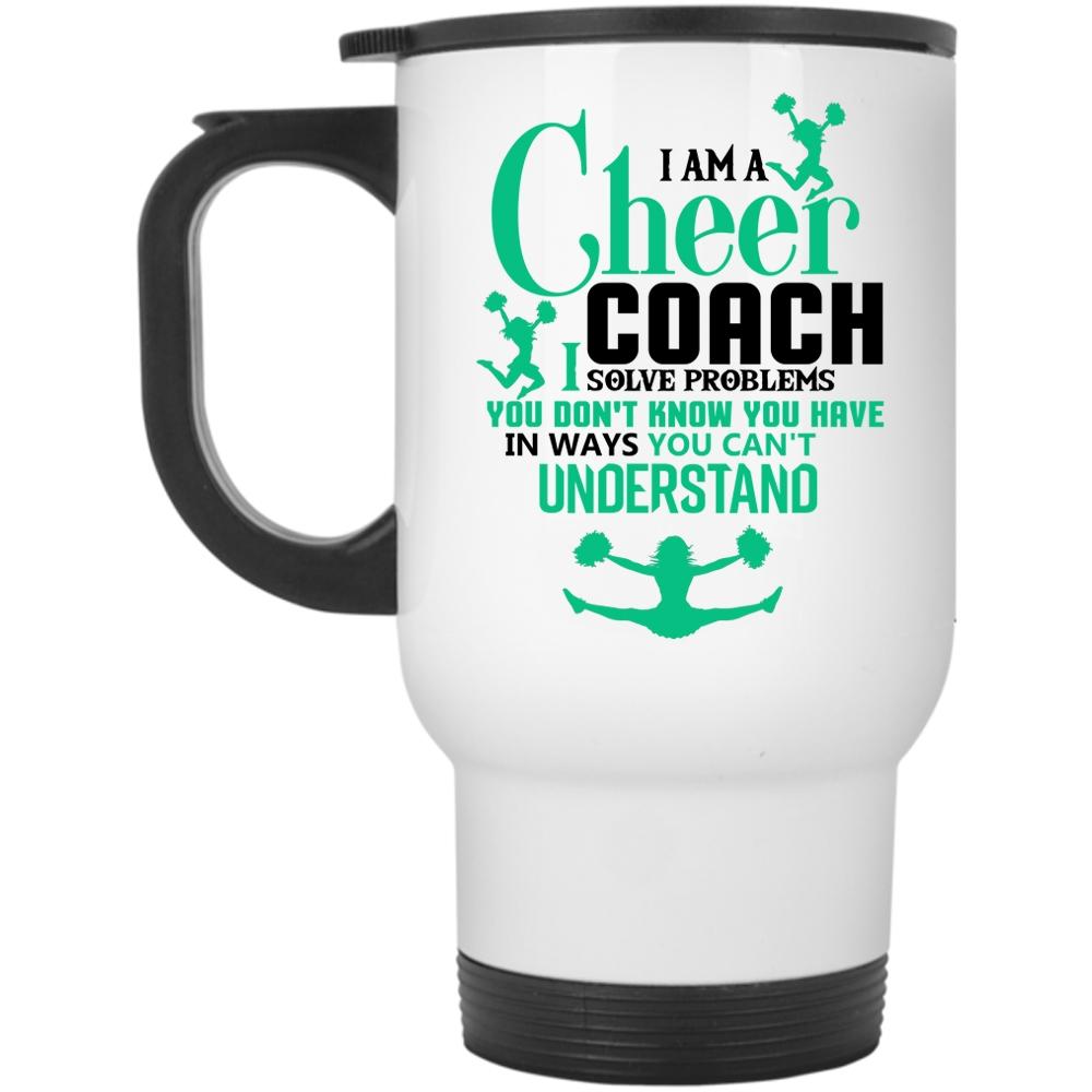 Awesome Cheer Coach Travel Mug, I Am A Cheer Coach Mug