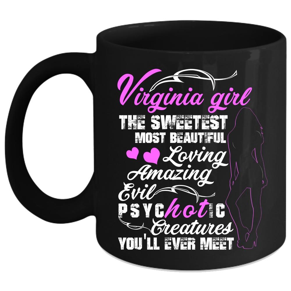 Virginia Girl Coffee Mug, The Most Beautiful Girls Coffee Cup