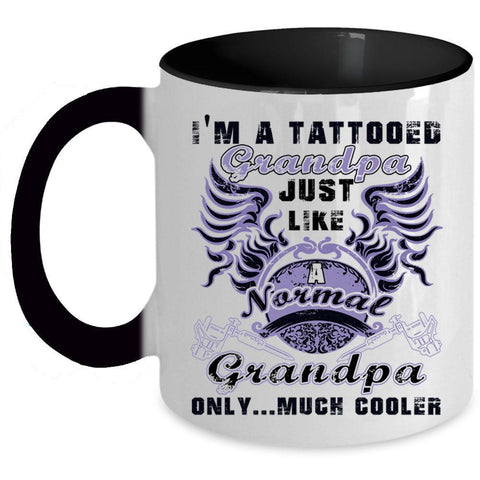 Awesome Grandpa Coffee Mug, I'm A Tattooed Grandpa Accent Mug