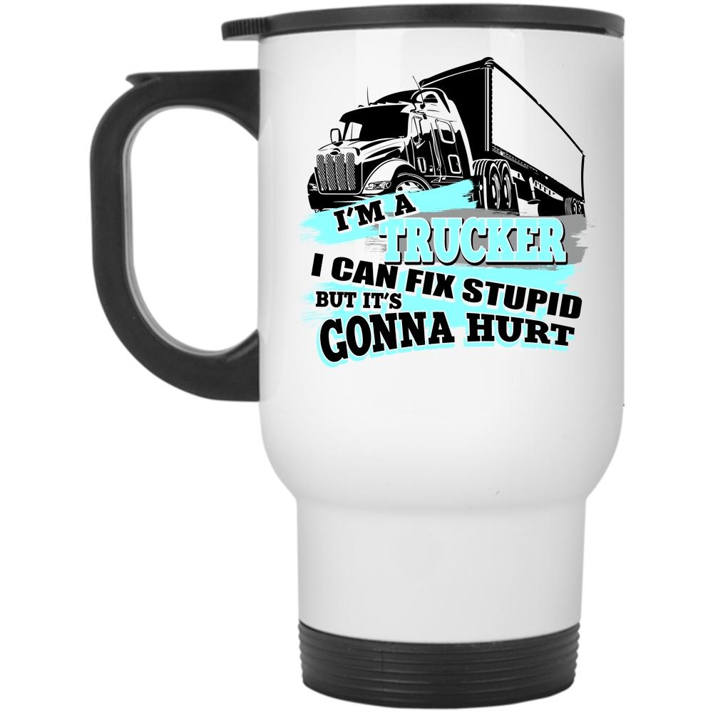 Awesome Gift For Trucker Travel Mug, I'm A Trucker Mug