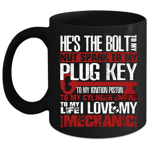 To My Life I Love My Mechanic Coffee Mug, Cute Mechanic's Wife Coffee Cup