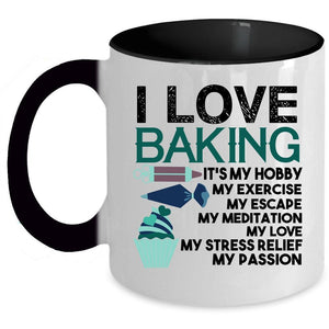 Awesome Gift For Cook Coffee Mug, I Love Baking Accent Mug