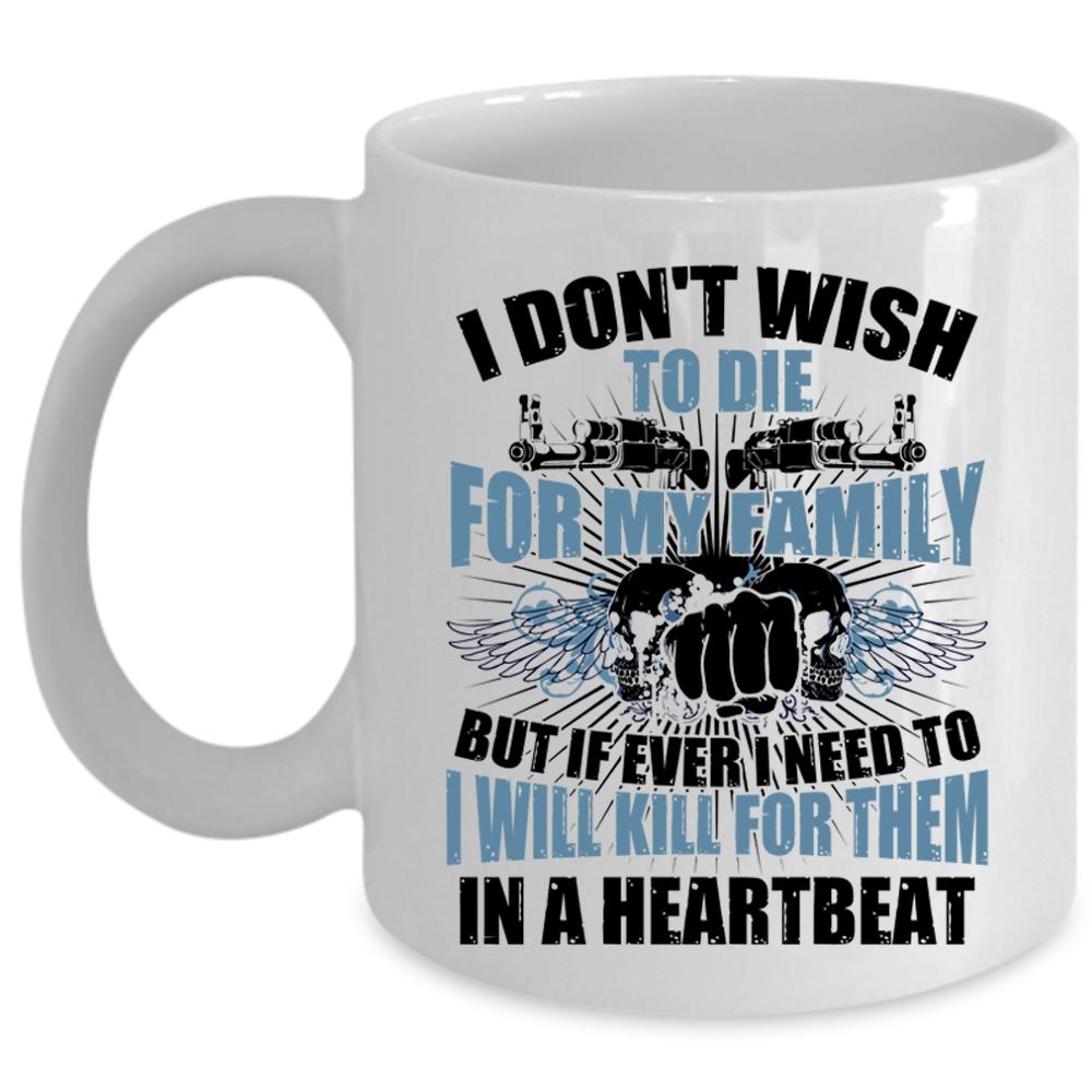 Awesome Gift For Gunner Coffee Mug, I Love My Family Cup