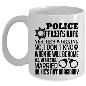 Aweosme Police Officer's Wife Coffee Mug, Police Officer's Wife Cup