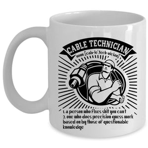 Awesome Gift For Technician Coffee Mug, Cable Technician Cup