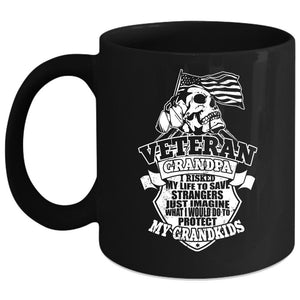 Veteran Grandpa Coffee Mug, I Would Do To Protect My Grandkids Coffee Cup