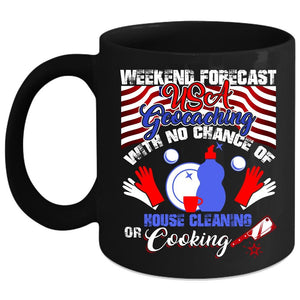 USA Geocaching Coffee Mug, Cool American Flag Coffee Cup