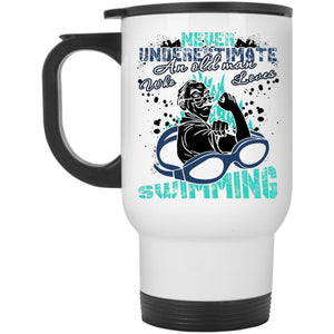 Awesome Grandpa Travel Mug, An Old Man Loves Swimming Mug