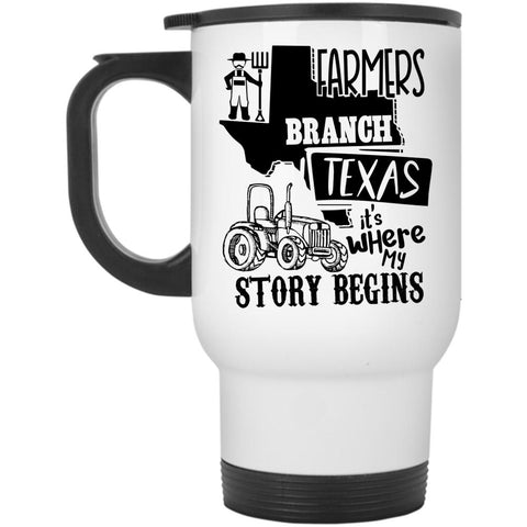 Where My Story Begins Travel Mug, Farmers Branch Texas Mug