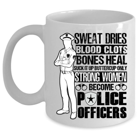 Awesome Husband Coffee Mug, Only Strong Men Become Police Officers Cup