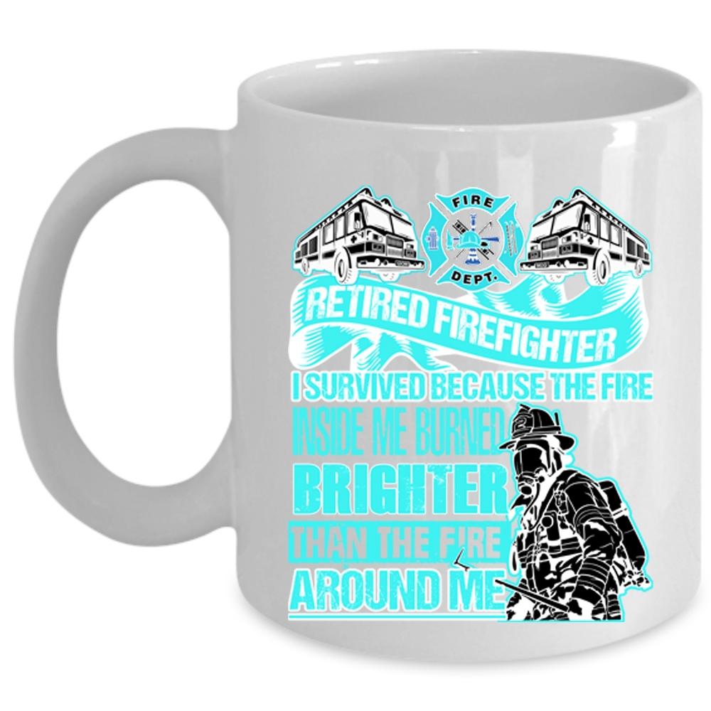 Awesome Gift For Grandfather Coffee Mug, Retired Firefighter Cup