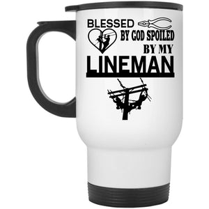 Awesome Gift For Daughter Travel Mug, My Lineman Mug