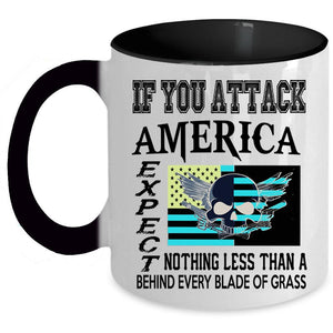 American Flag Coffee Mug, America Accent Mug