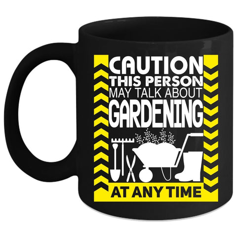 This Person May Talk About Gardening Coffee Mug, Funny Gardener Coffee Cup