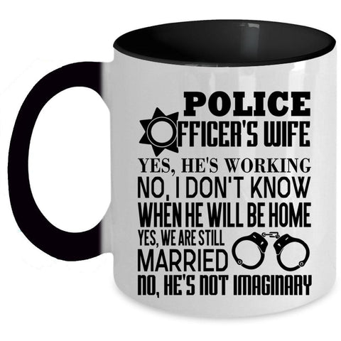 Aweosme Police Officer's Wife Coffee Mug, Police Officer's Wife Accent Mug