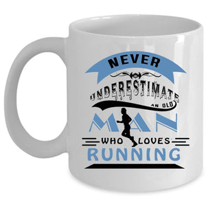 Awesome Grandpas Coffee Mug, An Old Man Loves Running Cup