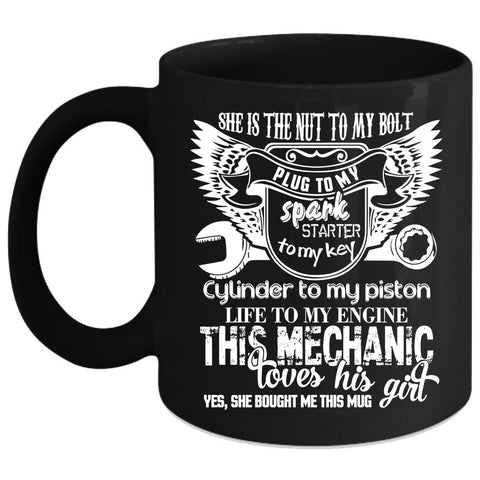 This Mechanic Loves His Girl Coffee Mug, Gift For Couple Coffee Cup