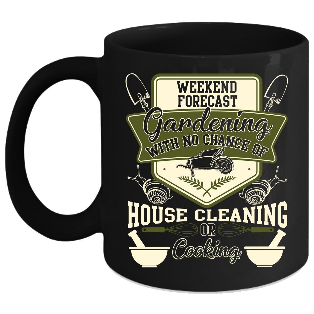 Weekend Forecast Gardening Coffee Mug, Awesome Gardener Coffee Cup