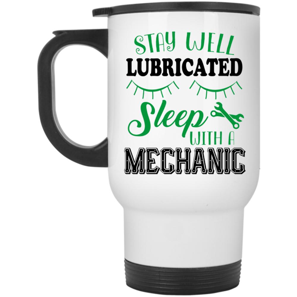 Awesome Gift For Husband Travel Mug, Sleep With A Mechanic Mug