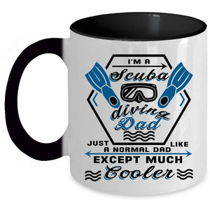 Awesome Dad Coffee Mug, I'm A Scuba Diving Dad Accent Mug