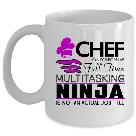 Actual Job Title T Shirt Coffee Mug, Gift For Chef Cup