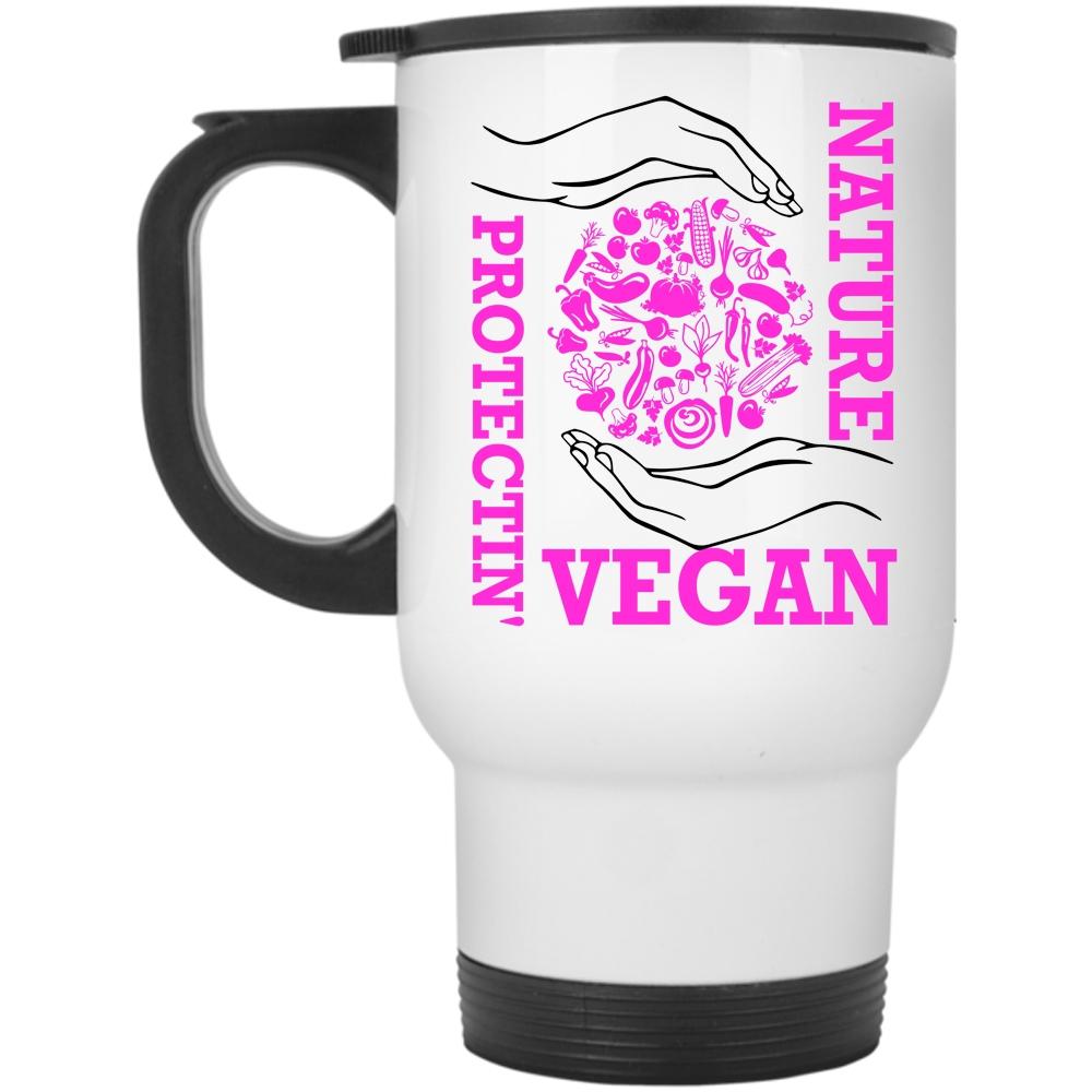 Vegan Travel Mug, Protecting Nature Mug