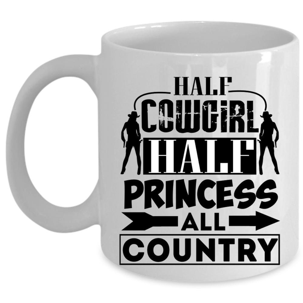 Awesome Girls Coffee Mug, Half Princess All Country Cup