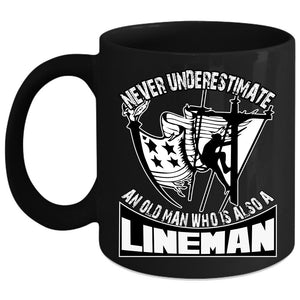 An Old Man Is A Lineman Coffee Mug, Awesome Grandpas Coffee Cup