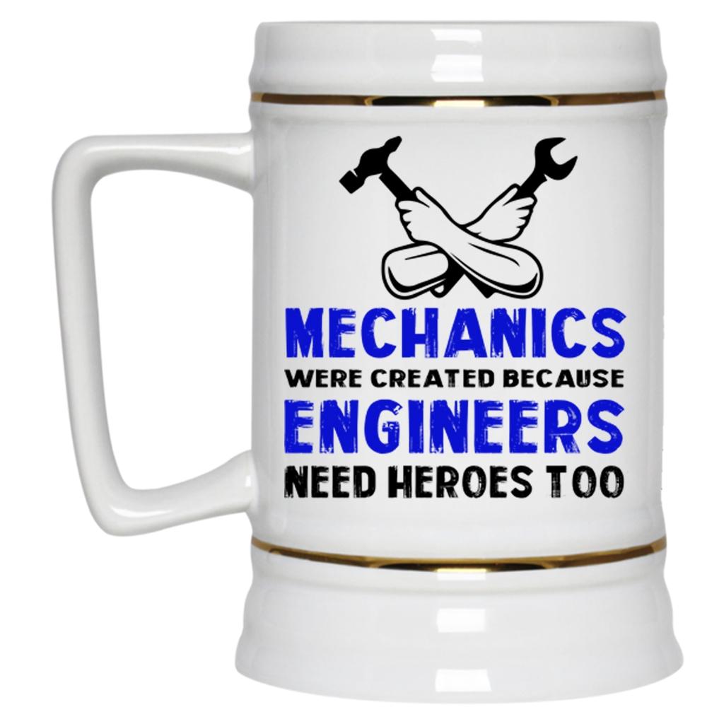 Cool Mechanics Mug, Funny Engineers Cup, Funny Mug (Beer Mug)