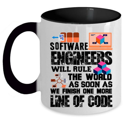 We Finish One More Line Of Code Coffee Mug, Software Engineer Accent Mug