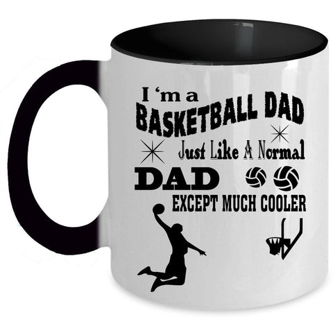 Awesome Gift For Daddy Coffee Mug, I'm A Basketball Dad Accent Mug