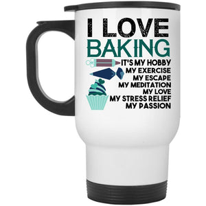 Awesome Gift For Cook Travel Mug, I Love Baking Mug