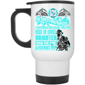 Awesome Gift For Grandfather Travel Mug, Retired Firefighter Mug