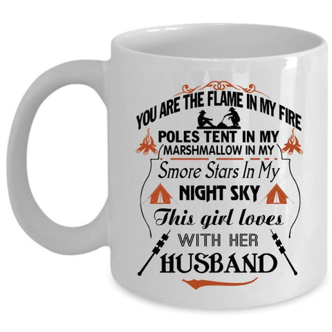 This Girl Loves With Her Husband Mug, Cool Married Cup (Coffee Mug - White)