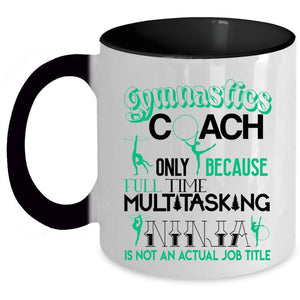 Actual Job Title Coffee Mug, Gymnastics Coach Accent Mug