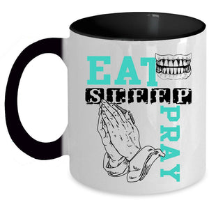 Awesome Gift Coffee Mug, Eat Sleep Pray Accent Mug