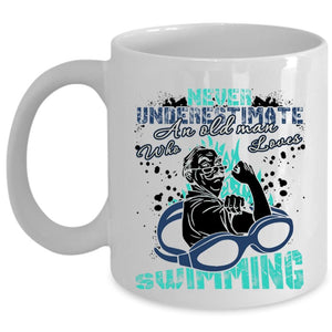 Awesome Grandpa Coffee Mug, An Old Man Loves Swimming Cup