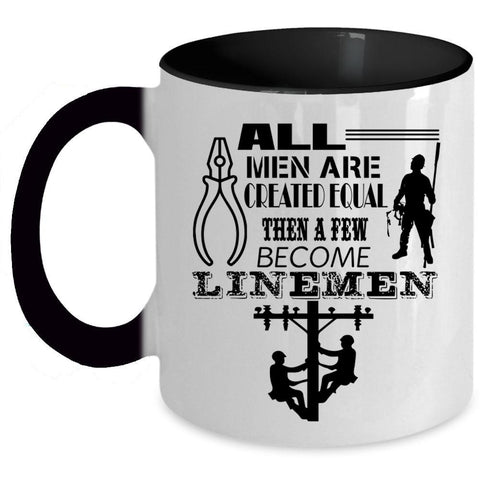 Awesome Dad Coffee Mug, A Few Men Become Linemen Accent Mug