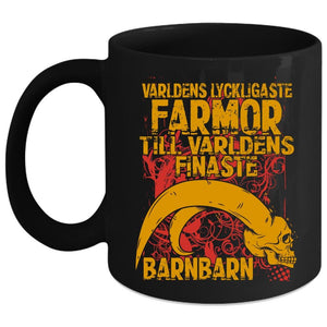 Varldens Lyckligaste Farmor Coffee Mug, Cool Grandmas Coffee Cup