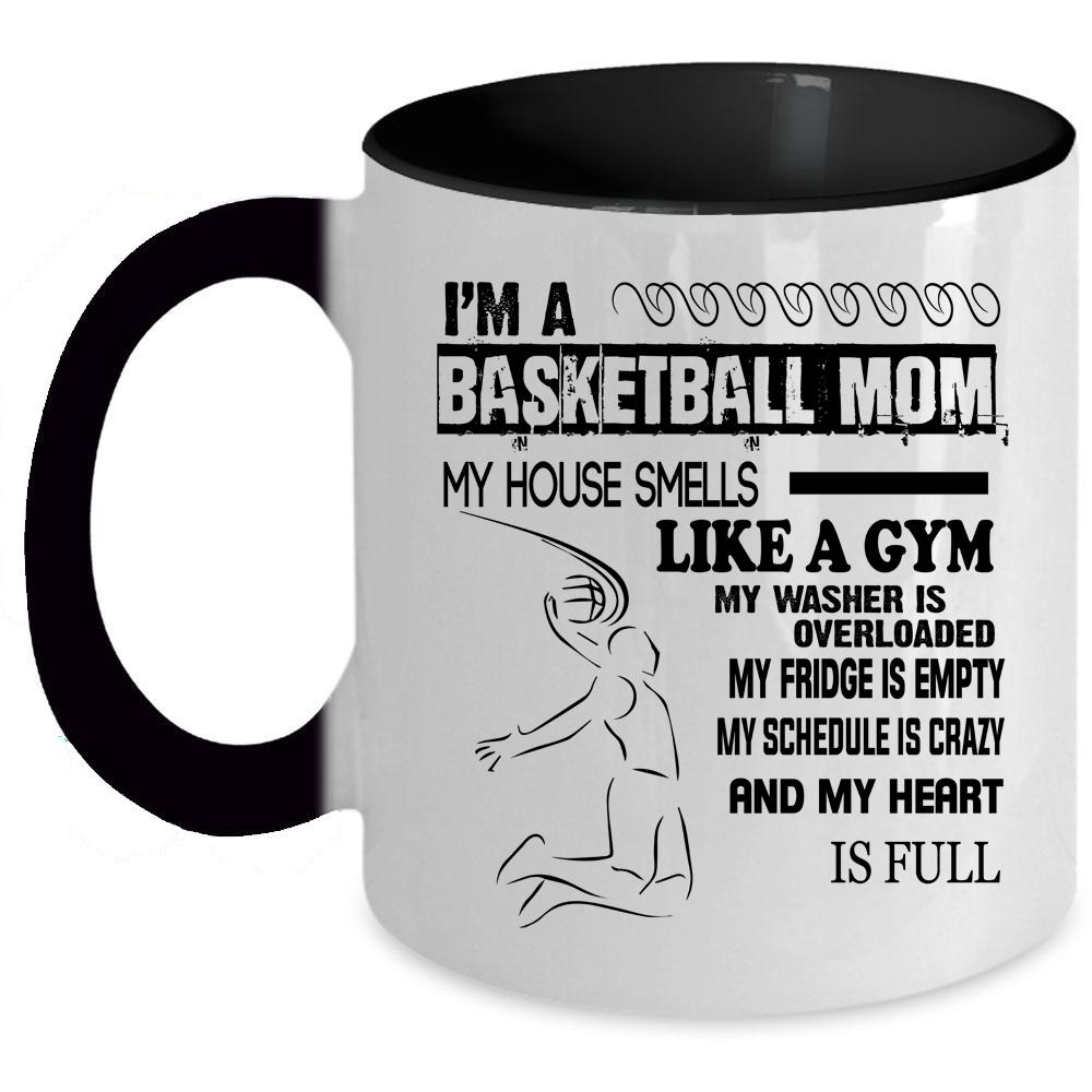 Awesome Basketball Mom Coffee Mug, I'm A Basketball Mom Accent Mug