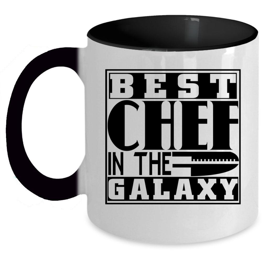 Awesome Gift For Chef Coffee Mug, Best Chef In The Galaxy Accent Mug