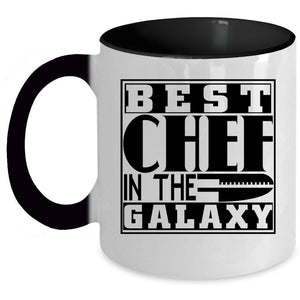 Awesome Gift For Chef Coffee Mug, Best Chef In The Galaxy Accent Mug