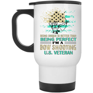 American Flag Cup, Bow Shooting U.s Veteran Mug (Travel Mug)