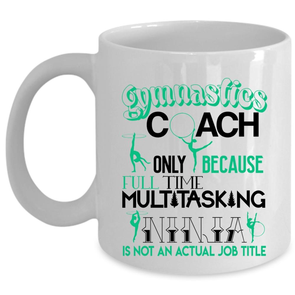 Actual Job Title Coffee Mug, Gymnastics Coach Cup