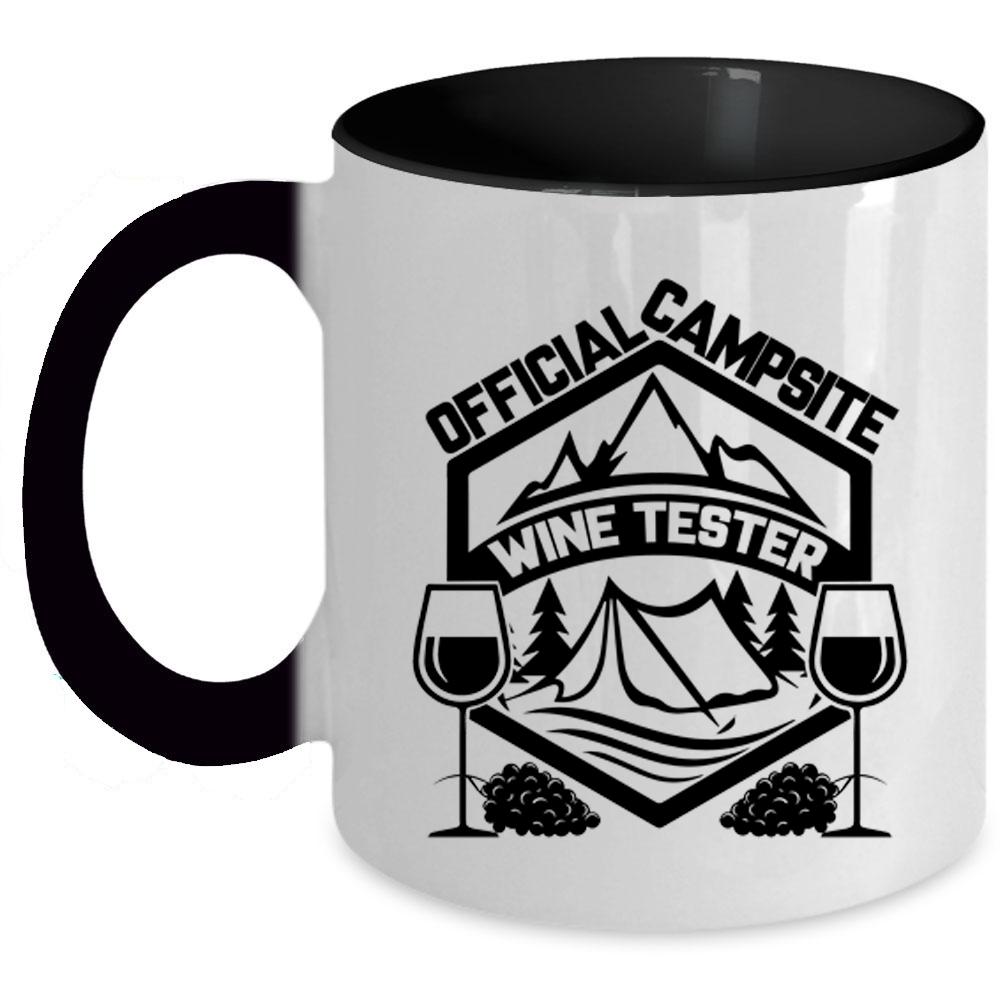 Wine Tester Coffee Mug, Official Campsite Accent Mug