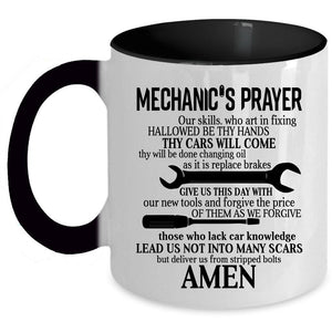 Awesome Mechanics Coffee Mug, Mechanic's Prayer Accent Mug